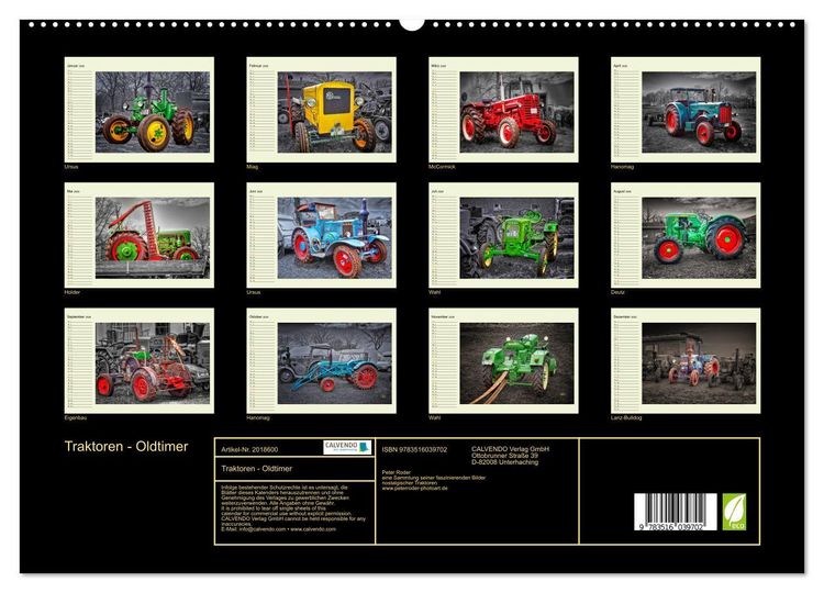 Produktbild: Traktoren - Oldtimer (hochwertiger Premium Wandkalender 2026 DIN A2 quer), Kunstdruck in Hochglanz