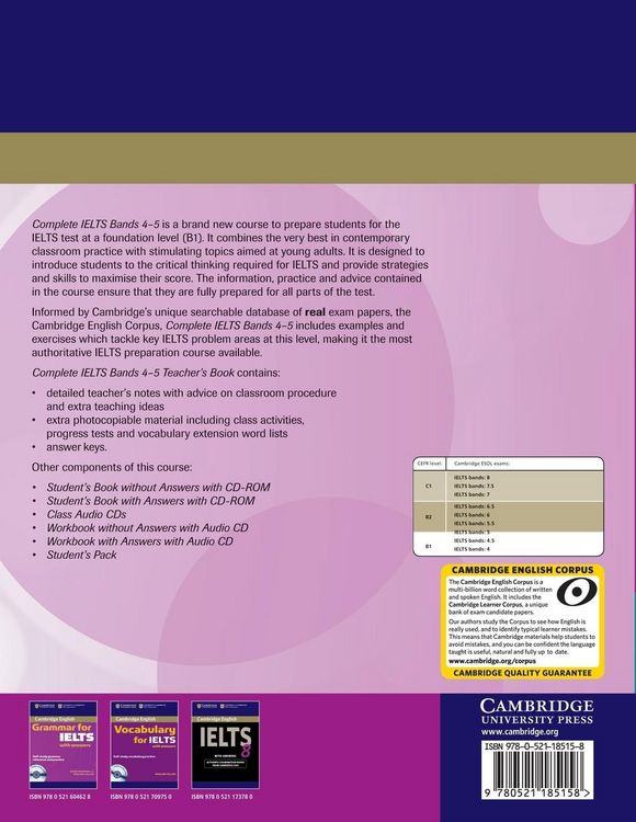 Produktbild: Complete Ielts Bands 4 5 Teacher's Book