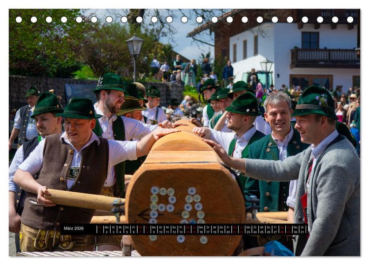 Produktbild: Maibaum aufstellen (Tischkalender 2026 DIN A5 quer), CALVENDO Monatskalender