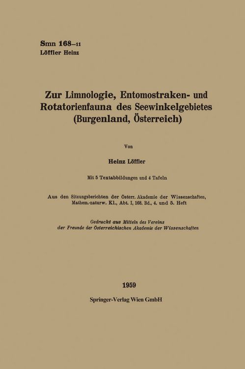 Produktbild: Zur Limnologie, Entomostraken- und Rotatorienfauna des Seewinkelgebietes (Burgenland, &Ouml;sterreich)