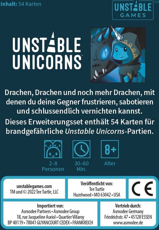 Produktbild: Unstable Unicorns - Drachen Erweiterungsset DE