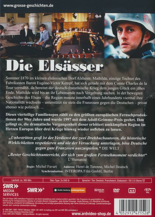 Produktbild: Die Els&auml;sser - Grosse Geschichten [2 DVDs]