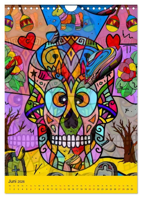 Produktbild: Nico Bielows Dia los Muertos (Wandkalender 2026 DIN A4 hoch), CALVENDO Monatskalender