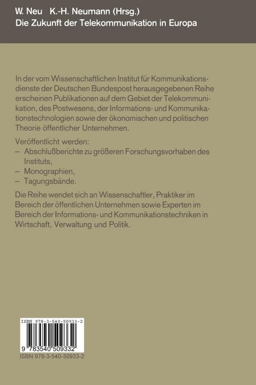 Produktbild: Die Zukunft der Telekommunikation in Europa
