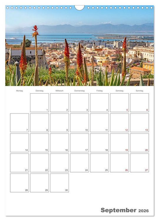 Produktbild: Cagliari - Urlaubsplaner (Wandkalender 2026 DIN A3 hoch), CALVENDO Monatskalender