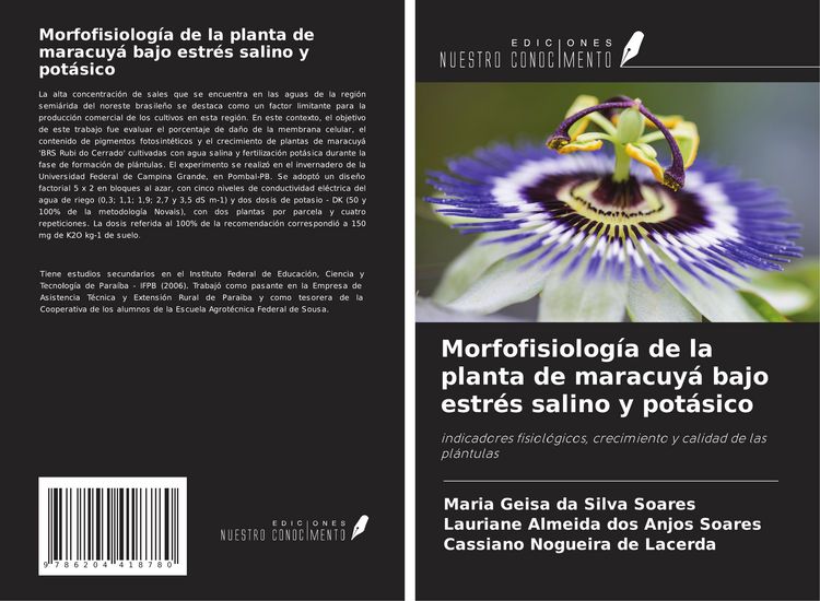 Produktbild: Morfofisiolog&iacute;a de la planta de maracuy&aacute; bajo estr&eacute;s salino y pot&aacute;sico