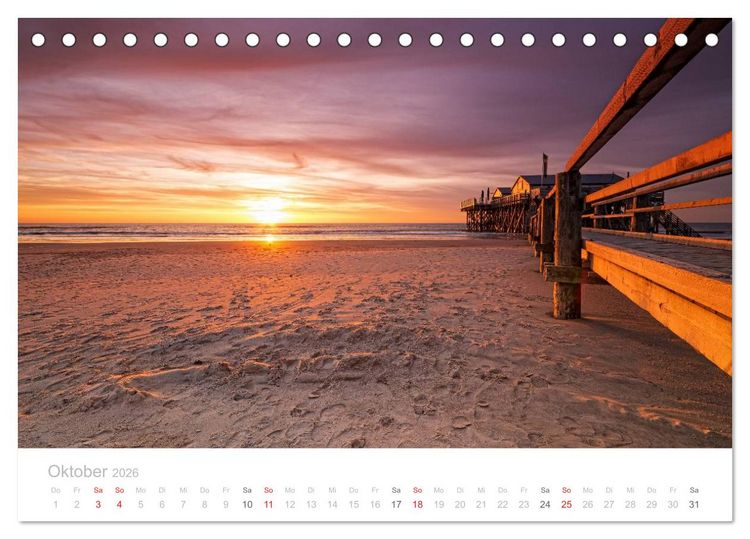 Produktbild: St. Peter-Ording (Tischkalender 2026 DIN A5 quer), CALVENDO Monatskalender