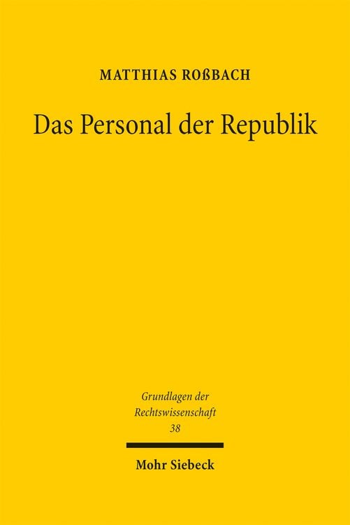 Produktbild: Ro&szlig;bach, M: Personal der Republik