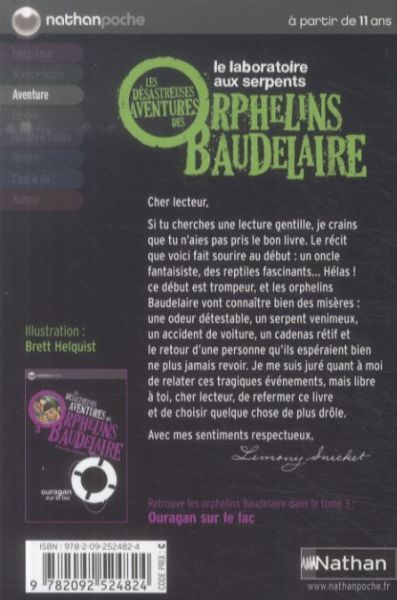 Produktbild: Les d&eacute;sastreuses aventures des orphelins Baudelaire