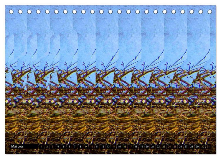 Produktbild: Magische Bilder - 3D Stereogramme (Tischkalender 2026 DIN A5 quer), CALVENDO Monatskalender