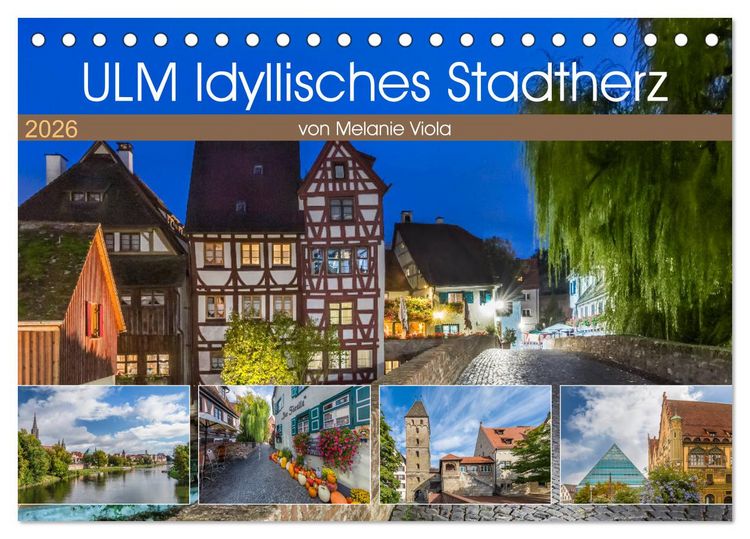 Produktbild: ULM Idyllisches Stadtherz (Tischkalender 2026 DIN A5 quer), CALVENDO Monatskalender