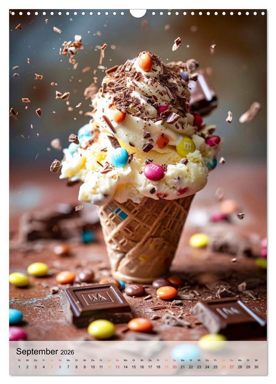 Produktbild: Eis - Raffinessen f&uuml;r Gourmets (Wandkalender 2026 DIN A3 hoch), CALVENDO Monatskalender