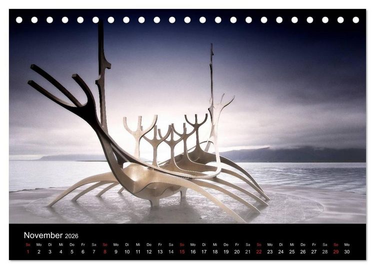 Produktbild: Island - Insel aus Feuer und Eis (Tischkalender 2026 DIN A5 quer), CALVENDO Monatskalender