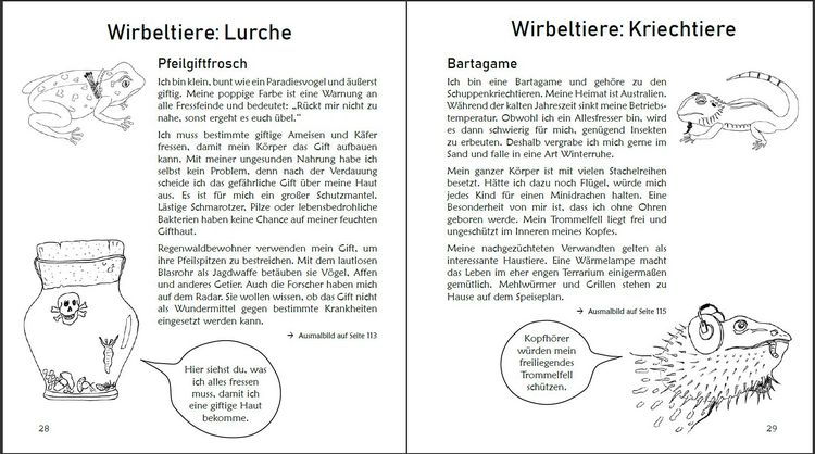 Produktbild: Ausmalspa&szlig; + Wissen: Fantatiere - Malbuch ab 6 Jahre. Artenvielfalt artgerecht erkunden f&uuml;r die ganze Familie. Empfohlen vom Naturschutzbund &Ouml;sterreich