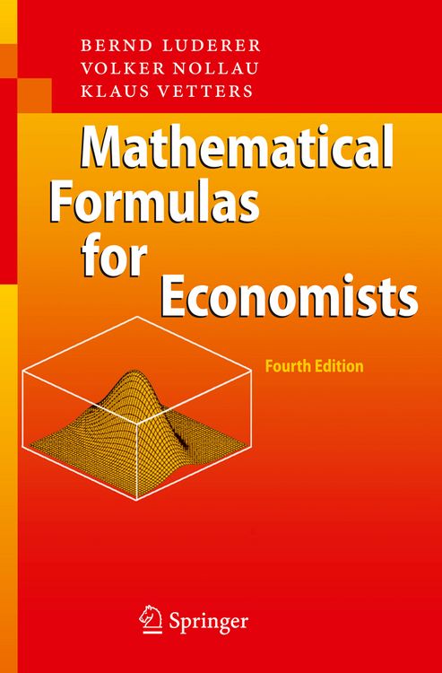 Produktbild: Mathematical Formulas for Economists