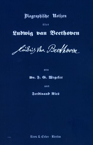 Produktbild: Biographische Notizen &uuml;ber Ludwig van Beethoven