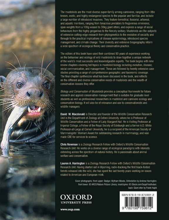 Produktbild: Biology & Conservation Of Musteloids P