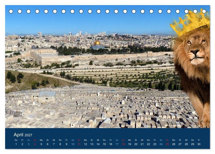 Produktbild: Geliebtes Jerusalem (Tischkalender 2027 DIN A5 quer), CALVENDO Monatskalender