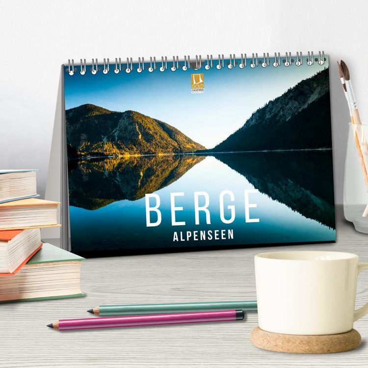 Produktbild: Berge. Alpenseen (Tischkalender 2026 DIN A5 quer), CALVENDO Monatskalender