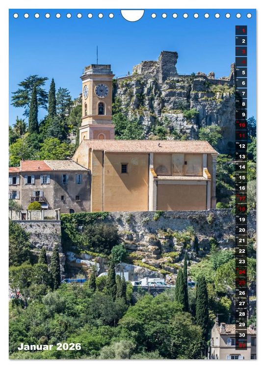 Produktbild: C&Ocirc;TE D&rsquo;AZUR Idyllische Orte (Wandkalender 2026 DIN A4 hoch), CALVENDO Monatskalender