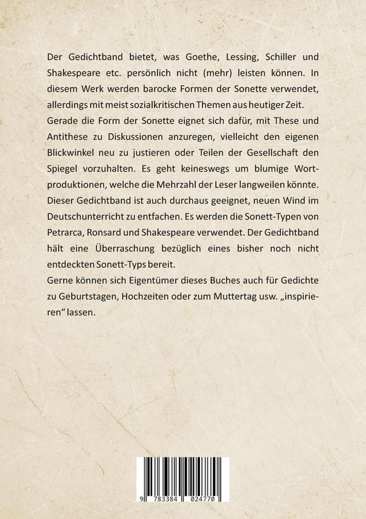Produktbild: Handgemachte Sonette