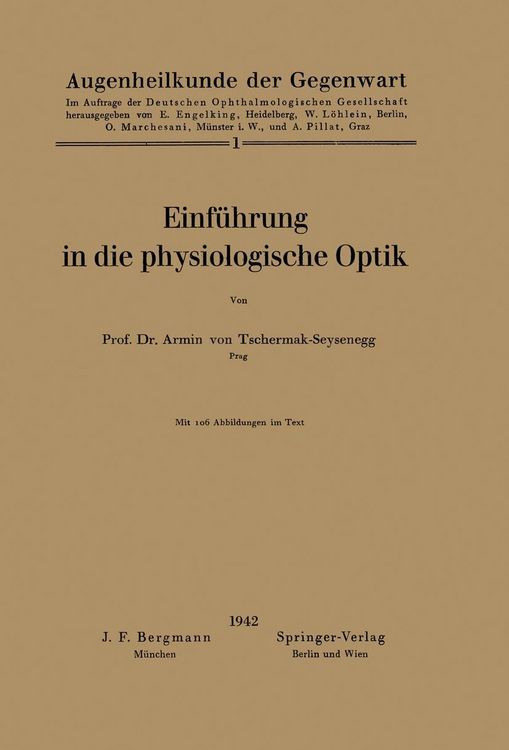 Produktbild: Einf&uuml;hrung in die physiologische Optik