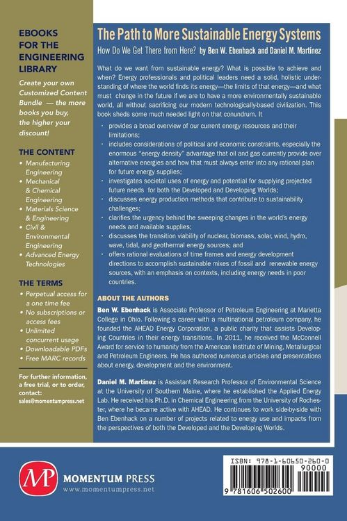 Produktbild: The Path to More Sustainable Energy Systems