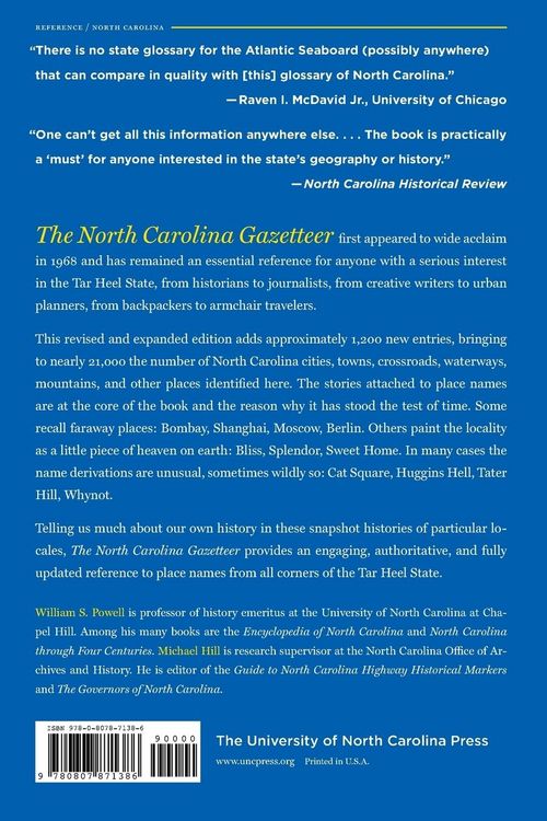 Produktbild: The North Carolina Gazetteer, 2nd Ed