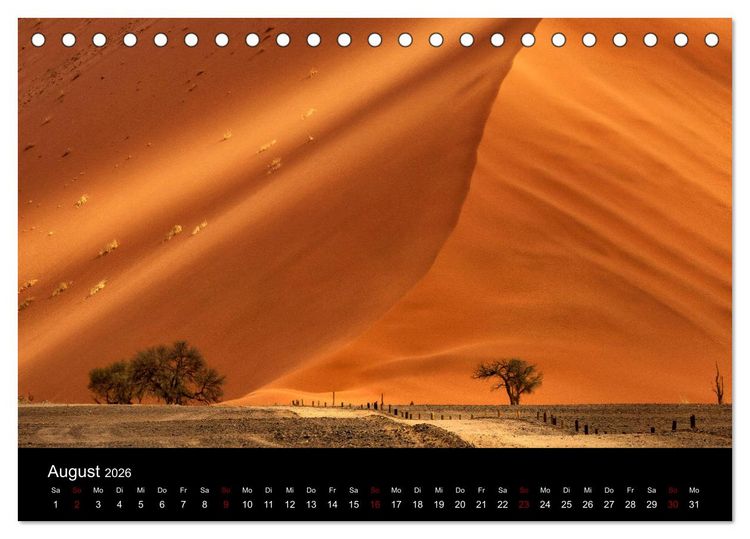 Produktbild: Das Licht Namibias (Tischkalender 2026 DIN A5 quer), CALVENDO Monatskalender