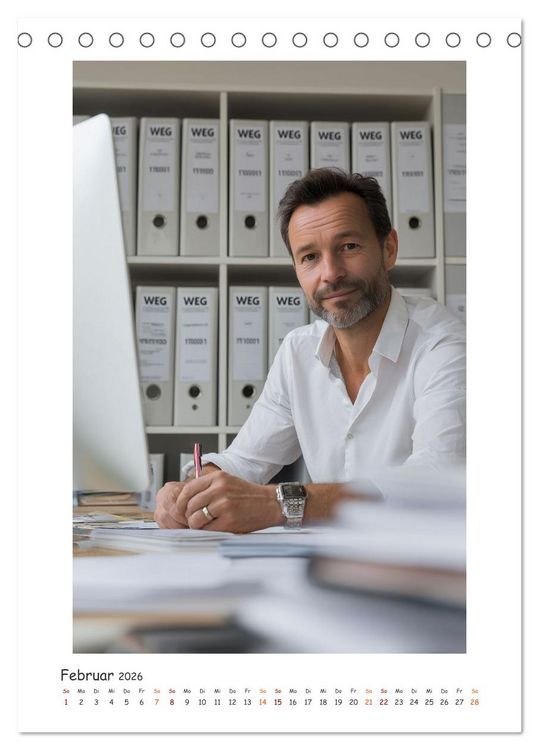 Produktbild: B&uuml;rohelden am Werk (Tischkalender 2026 DIN A5 hoch), CALVENDO Monatskalender