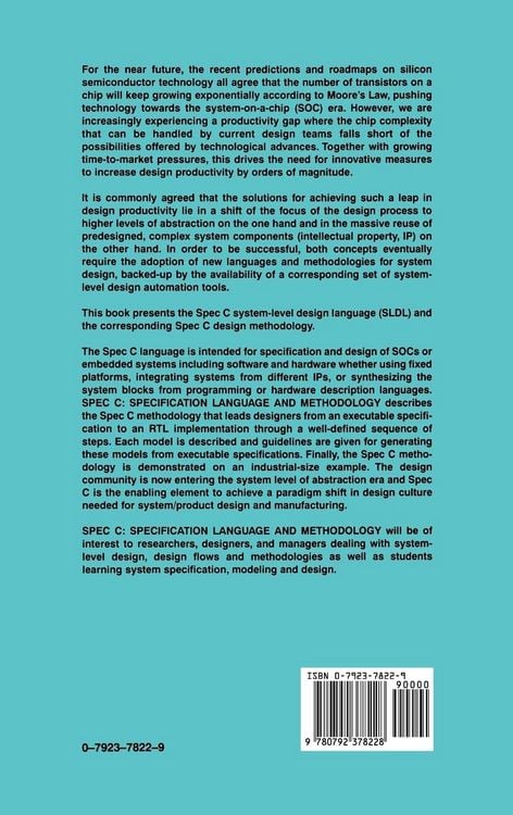 Produktbild: SPECC: Specification Language and Methodology