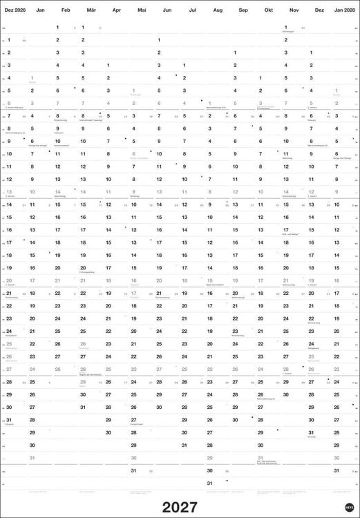 Produktbild: Black&White Mega-Posterplaner 2027