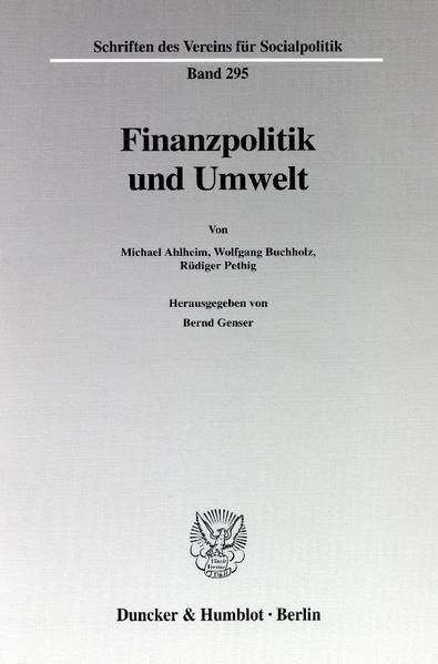 Produktbild: Finanzpolitik und Umwelt.
