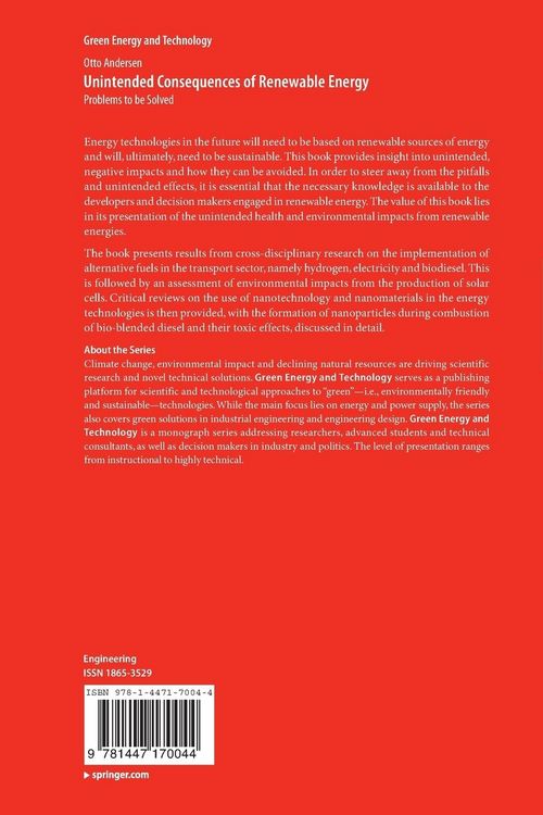 Produktbild: Unintended Consequences of Renewable Energy