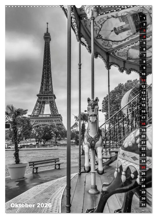 Produktbild: STADTBILDER Monochrome Momente (Wandkalender 2026 DIN A2 hoch), CALVENDO Monatskalender