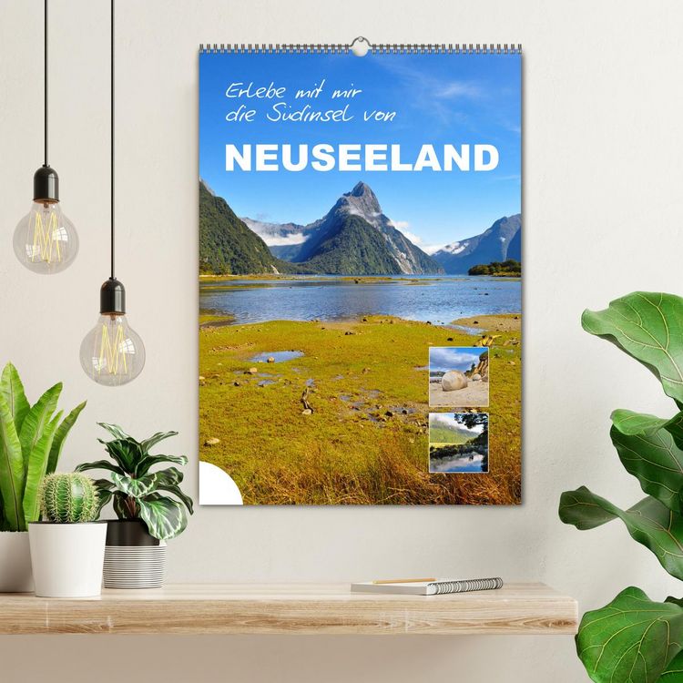 Produktbild: Erlebe mit mir die S&uuml;dinsel von Neuseeland (Wandkalender 2026 DIN A2 hoch), CALVENDO Monatskalender