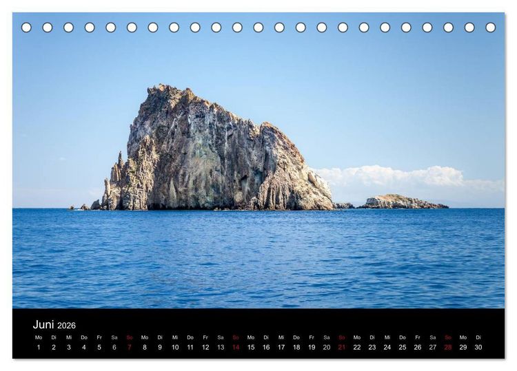 Produktbild: Liparische Inseln (Tischkalender 2026 DIN A5 quer), CALVENDO Monatskalender