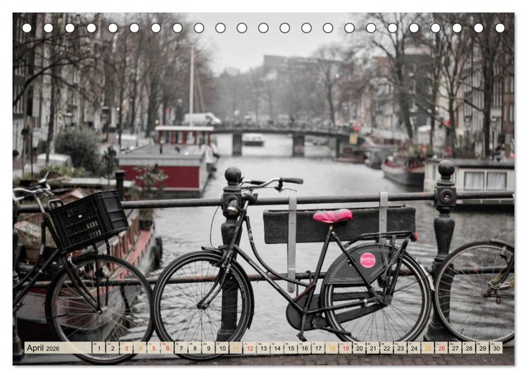 Produktbild: Fahrrad Alltag - Film Noir Style (Tischkalender 2026 DIN A5 quer), CALVENDO Monatskalender