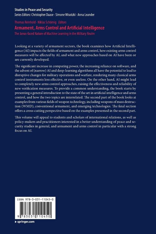 Produktbild: Armament, Arms Control and Artificial Intelligence