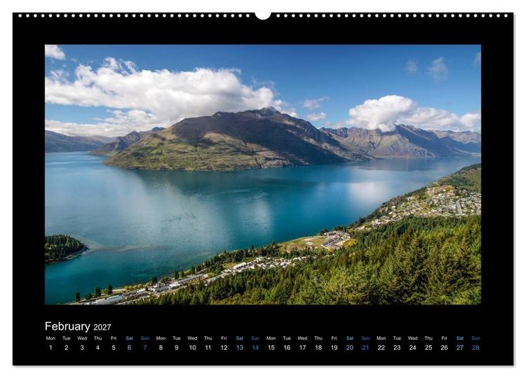 Produktbild: New Zealand - The most beautiful places (High Quality Premium Wall Calendar 2027 DIN A2 landscape),CALVENDO 12 Month Wall Calendar