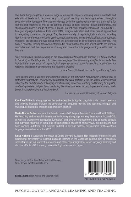Produktbild: The Psychological Experience of Integrating Content and Language