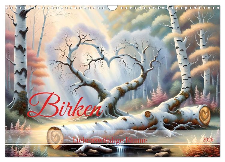 Produktbild: Birken Liebensw&uuml;rdige B&auml;ume (Wandkalender 2026 DIN A3 quer), CALVENDO Monatskalender