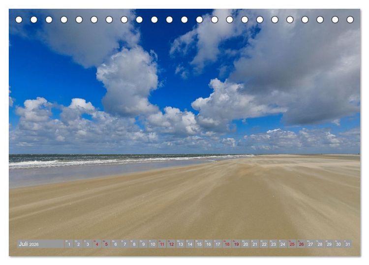Produktbild: Vlieland Perle an der Nordsee (Tischkalender 2026 DIN A5 quer), CALVENDO Monatskalender