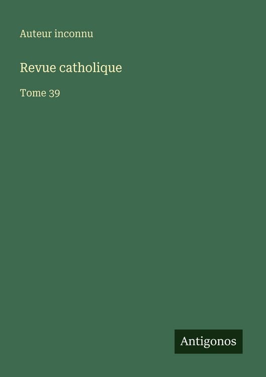Produktbild: Revue catholique