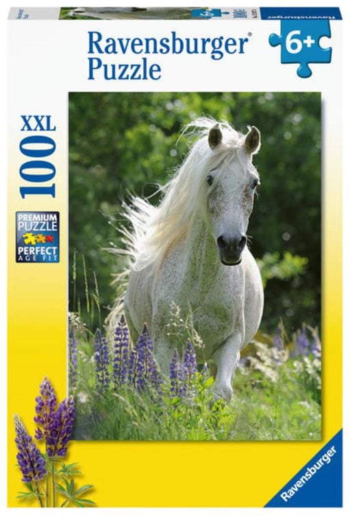 Produktbild: Puzzle Ravensburger Weiße Stute 100 Teile XXL