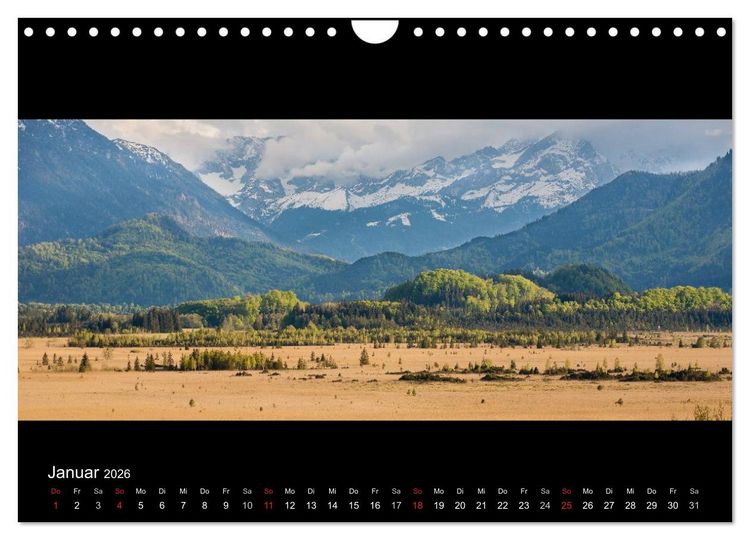 Produktbild: Alpenrand zwischen Isar und Lech (Wandkalender 2026 DIN A4 quer), CALVENDO Monatskalender
