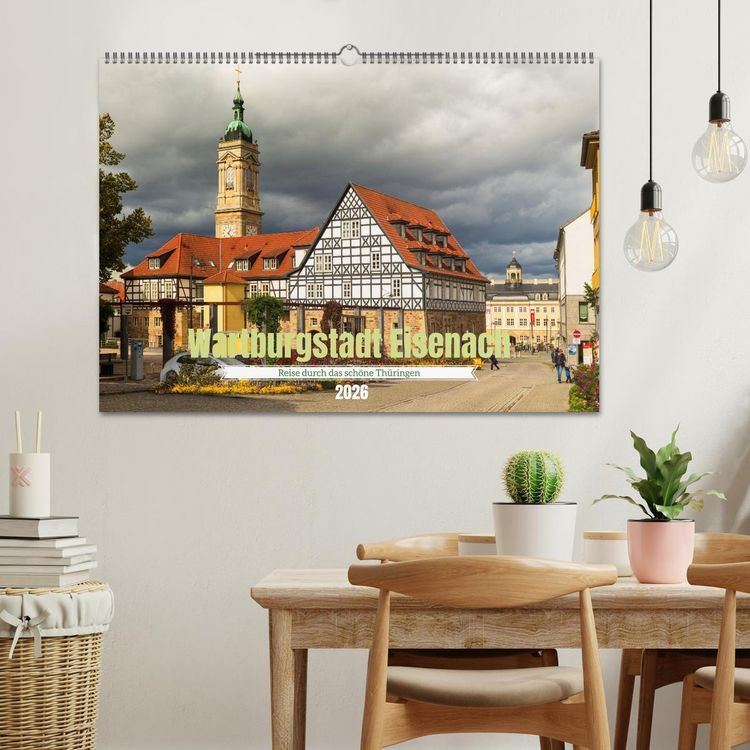 Produktbild: Wartburgstadt Eisenach - Reise durch das sch&ouml;ne Th&uuml;ringen (Wandkalender 2026 DIN A2 quer), CALVENDO Monatskalender