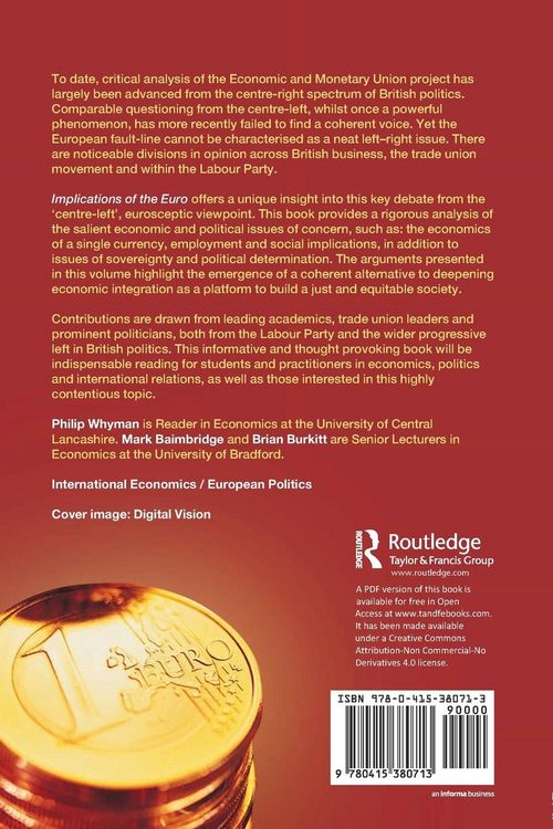 Produktbild: Implications of the Euro