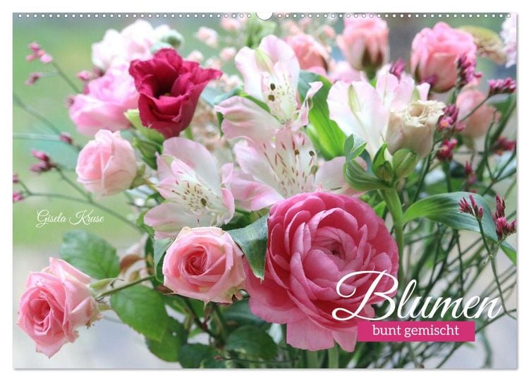 Produktbild: Blumen, bunt gemischt (Wandkalender 2027 DIN A2 quer), CALVENDO Monatskalender