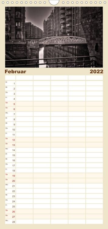 Produktbild: Hamburg - Familienplaner hoch (Wandkalender 2022 , 21 cm x 45 cm, hoch)